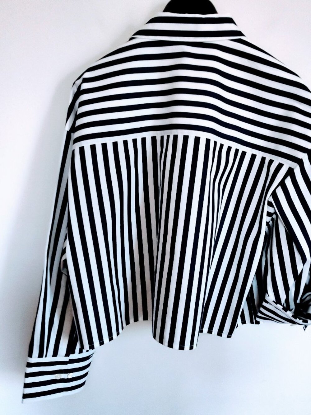 Madewell Stripe Crop Shirt - Picture 3 of 4